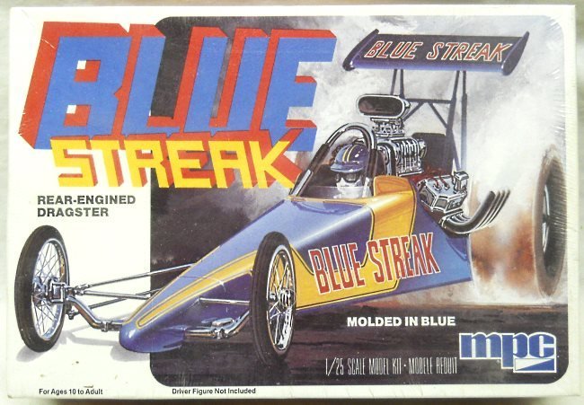 MPC 1/25 Blue Streak Rear Engine Dragster, 1-0704 plastic model kit